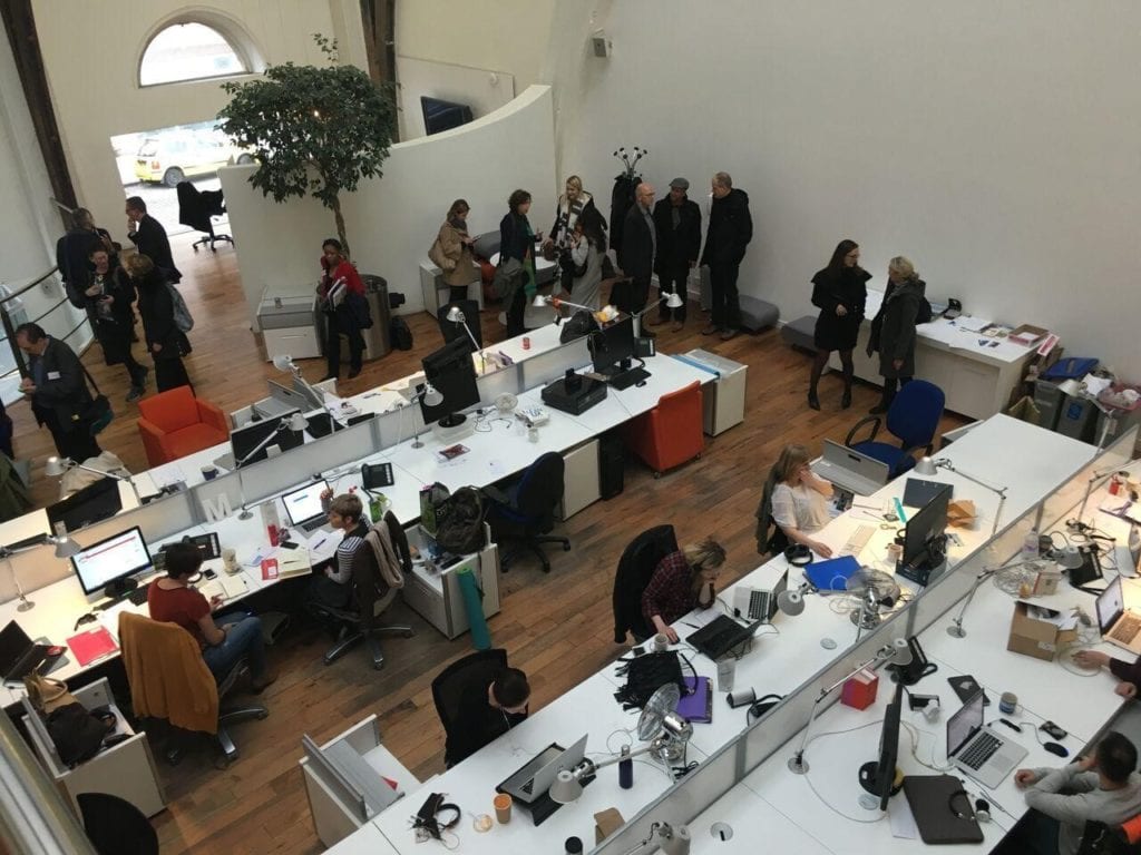 Collaborative work space at Creative Exchange, Edinburgh, Scotland