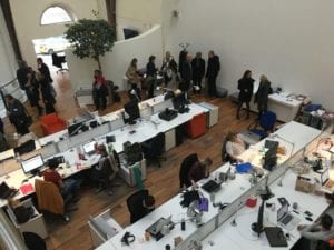 Collaborative work space at Creative Exchange, Edinburgh, Scotland
