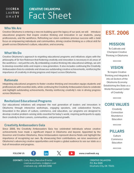 Download the Creative Oklahoma Fact Sheet